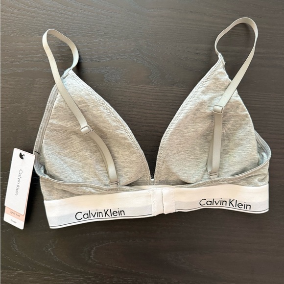 Calvin Klein Light Gray Triangle Bralette - Picture 1 of 4